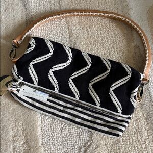 Mercado Global | Florentina Clutch-to-Hobo Bag Black Tan NWT